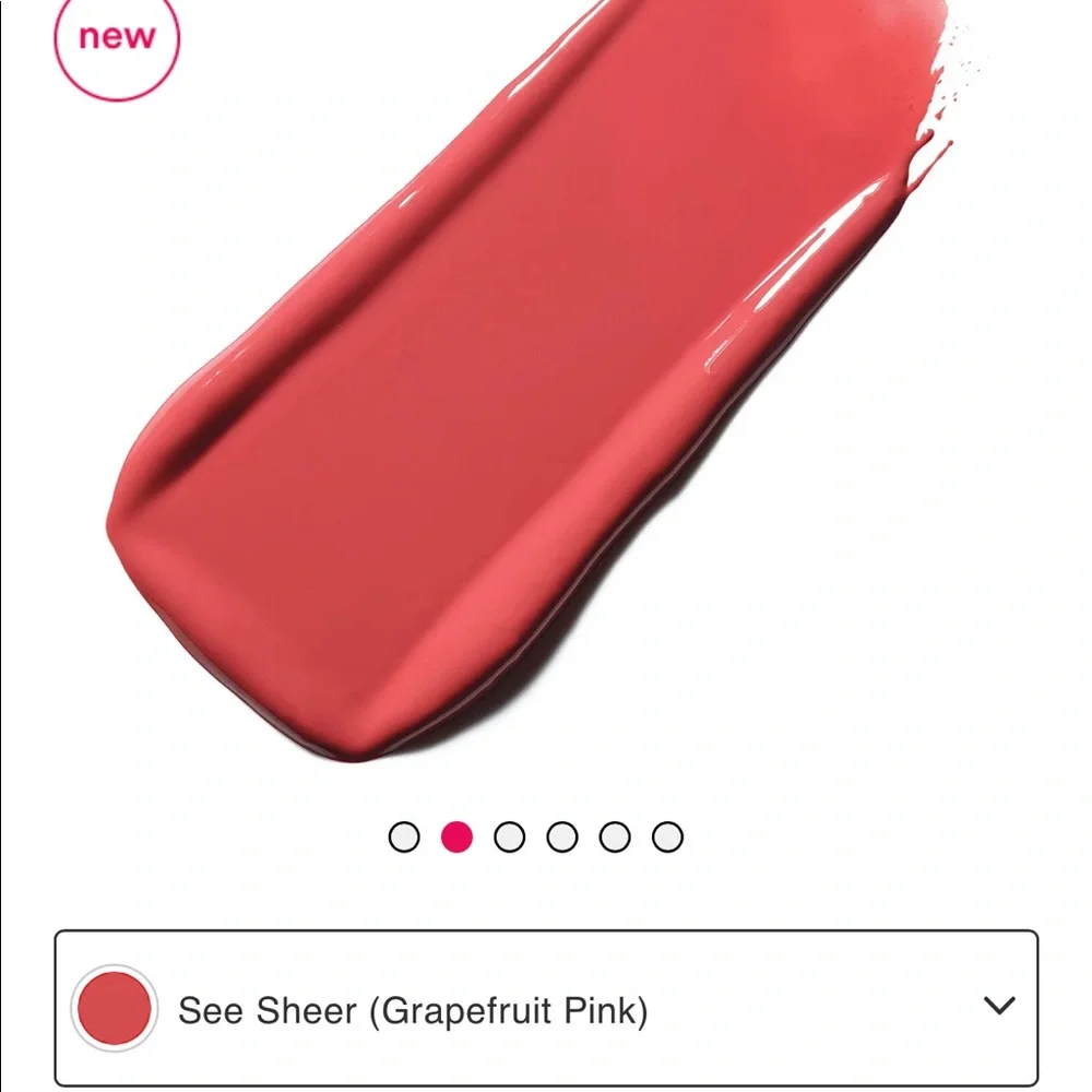 MAC COSMETICS Lustreglass Lipstick 520 See Sheer Grapefruit Pink NIB $25